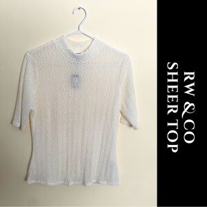 RW&CO Sheer White Top